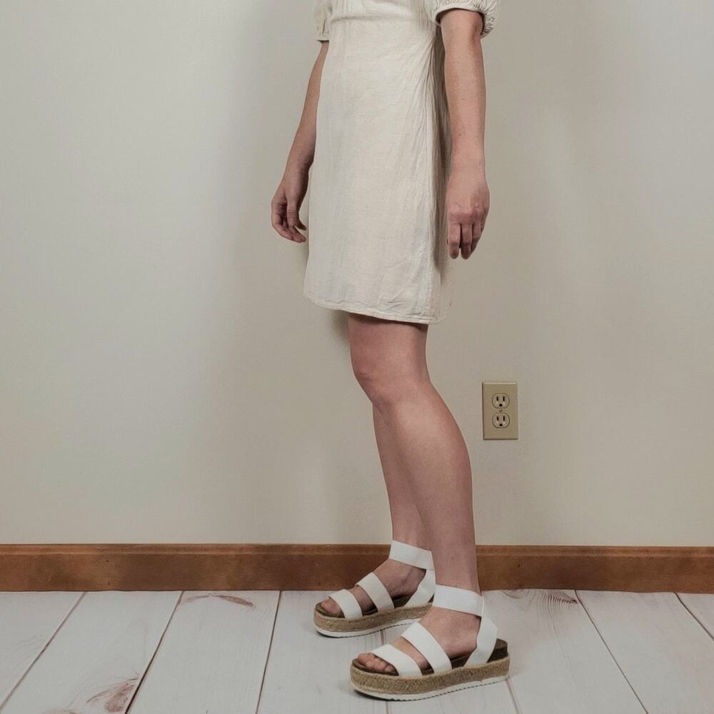 Cushionaire Mandy Espadrille Platform Sandal White 8.5